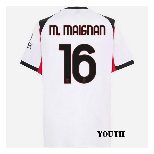 2025/26 Mike Maignan #16 Away Youth Soccer Jersey