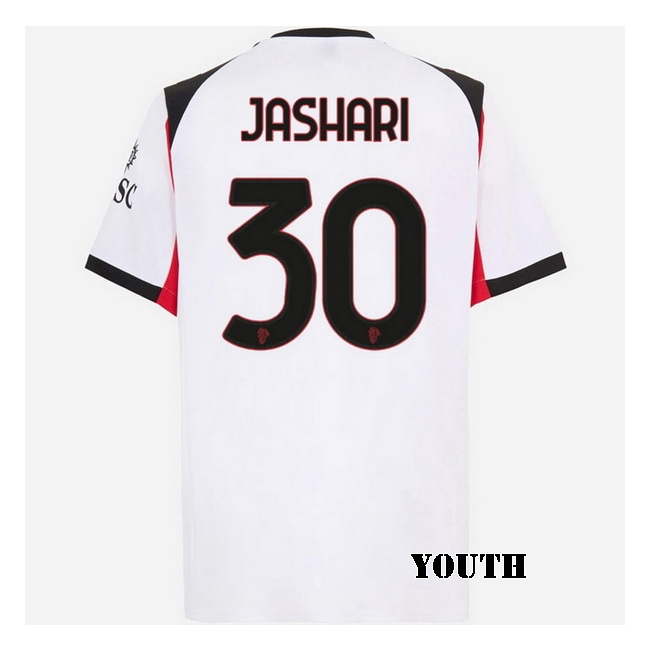 2025/26 Ardon Jashari #30 Away Youth Soccer Jersey