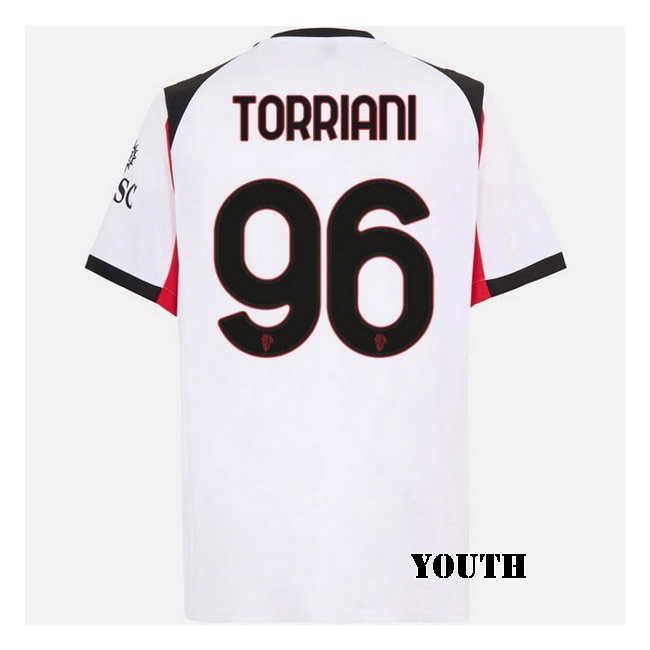 2025/26 Lorenzo Torriani #96 Away Youth Soccer Jersey