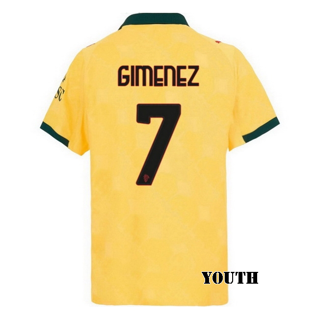2025/26 Santiago Gimenez #7 Third Youth Soccer Jersey