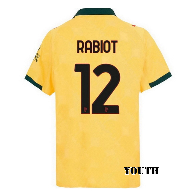 2025/26 Adrien Rabiot #12 Third Youth Soccer Jersey