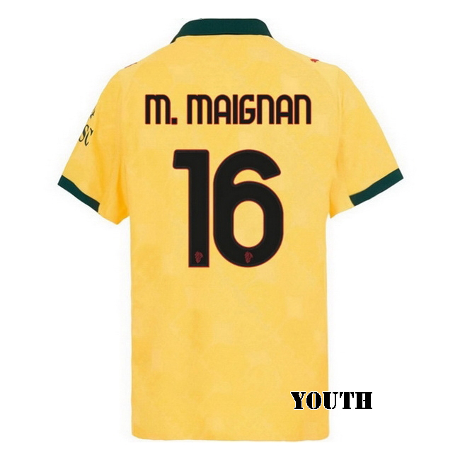2025/26 Mike Maignan #16 Third Youth Soccer Jersey