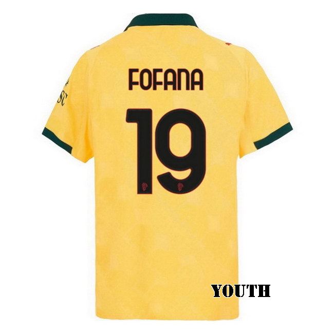 2025/26 Youssouf Fofana #19 Third Youth Soccer Jersey