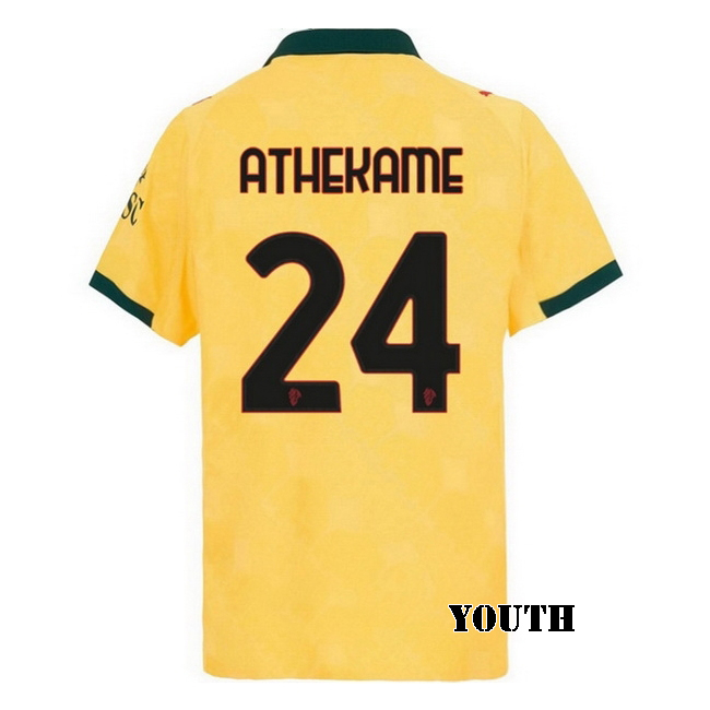 2025/26 Zachary Athekame #24 Third Youth Soccer Jersey