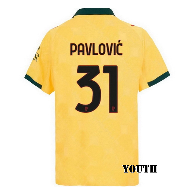 2025/26 Strahinja Pavlovic #31 Third Youth Soccer Jersey