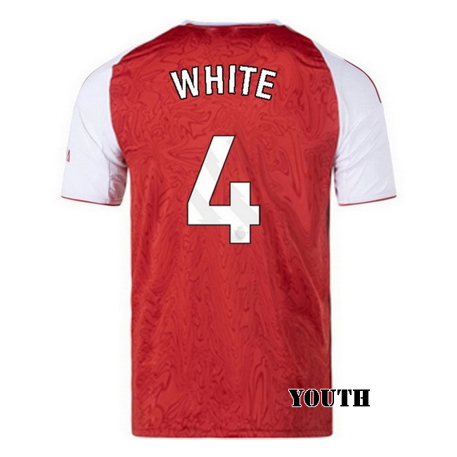 2025/26 Ben White #4 Home Youth Soccer Jersey