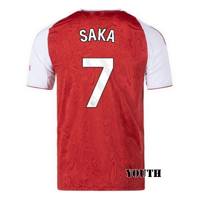 2025/26 Bukayo Saka #7 Home Youth Soccer Jersey