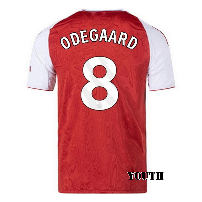 2025/26 Martin Odegaard #8 Home Youth Soccer Jersey