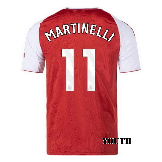 2025/26 Gabriel Martinelli #11 Home Youth Soccer Jersey