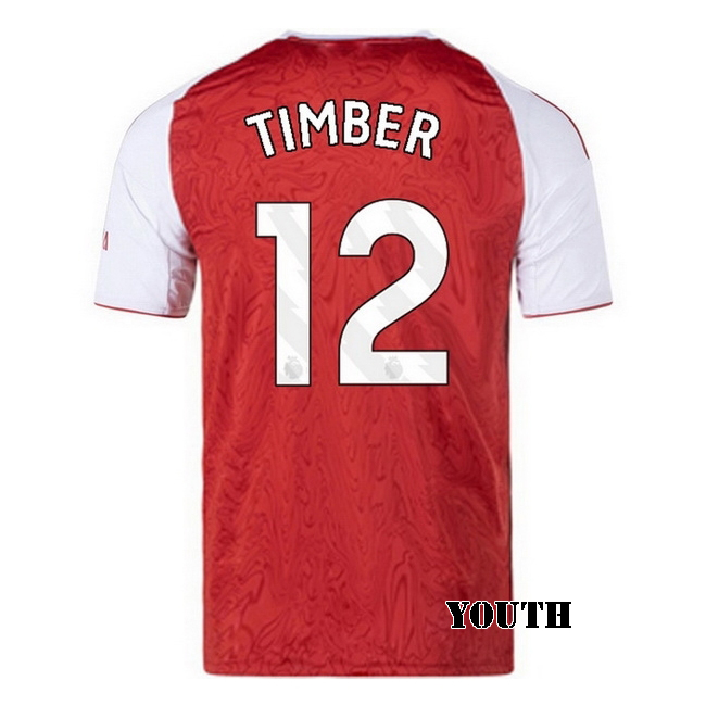 2025/26 Jurrien Timber #12 Home Youth Soccer Jersey