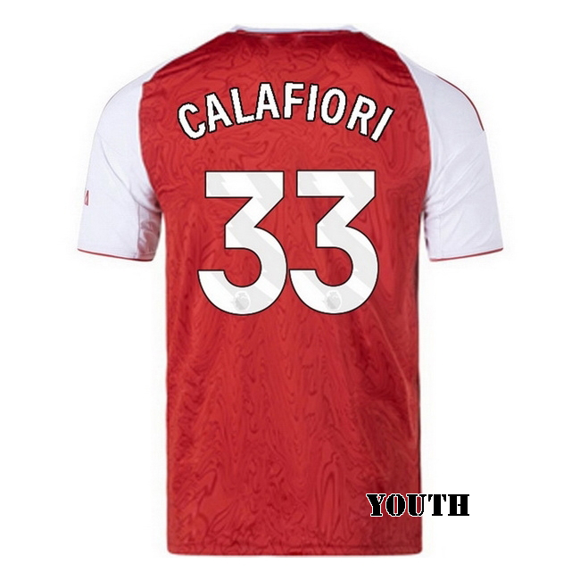 2025/26 Riccardo Calafiori #33 Home Youth Soccer Jersey