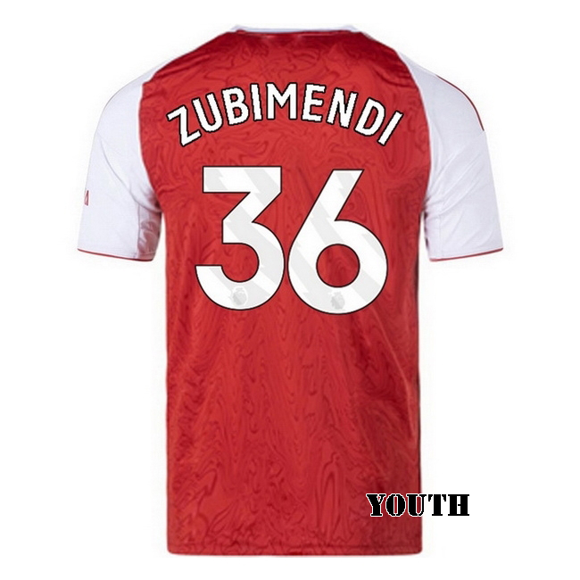 2025/26 Martin Zubimendi #36 Home Youth Soccer Jersey