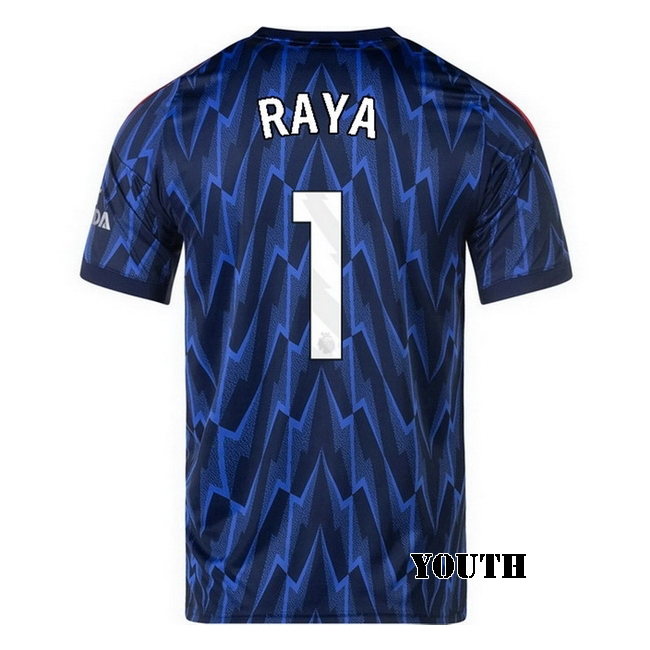 2025/26 David Raya #1 Away Youth Soccer Jersey