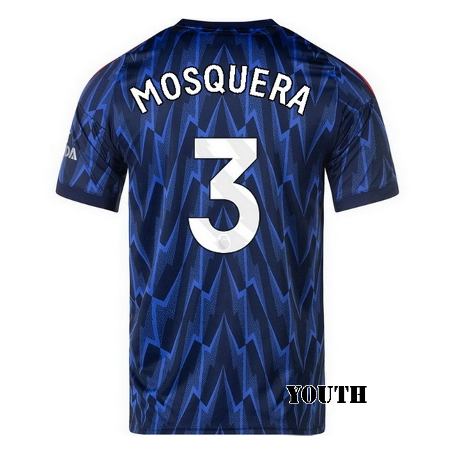 2025/26 Cristhian Mosquera #3 Away Youth Soccer Jersey