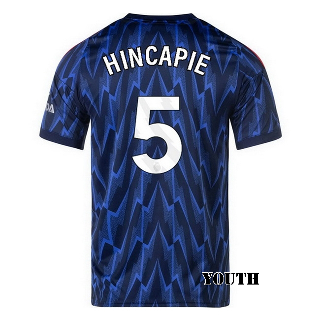 2025/26 Piero Hincapie #5 Away Youth Soccer Jersey