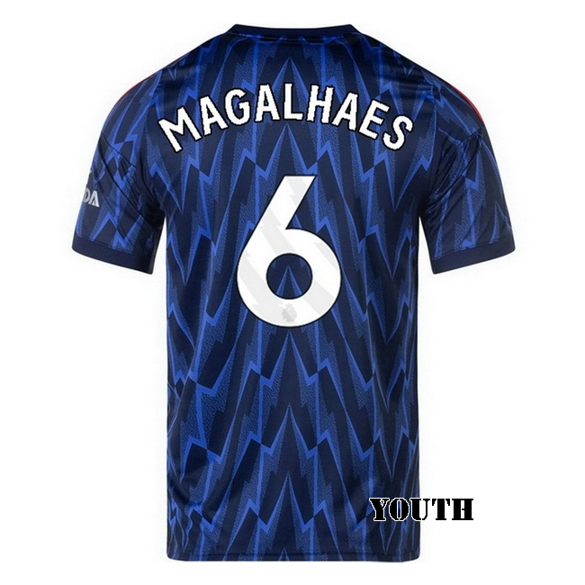 2025/26 Gabriel Magalhaes #6 Away Youth Soccer Jersey
