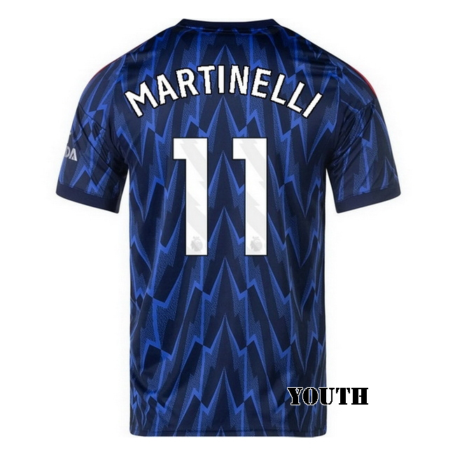2025/26 Gabriel Martinelli #11 Away Youth Soccer Jersey