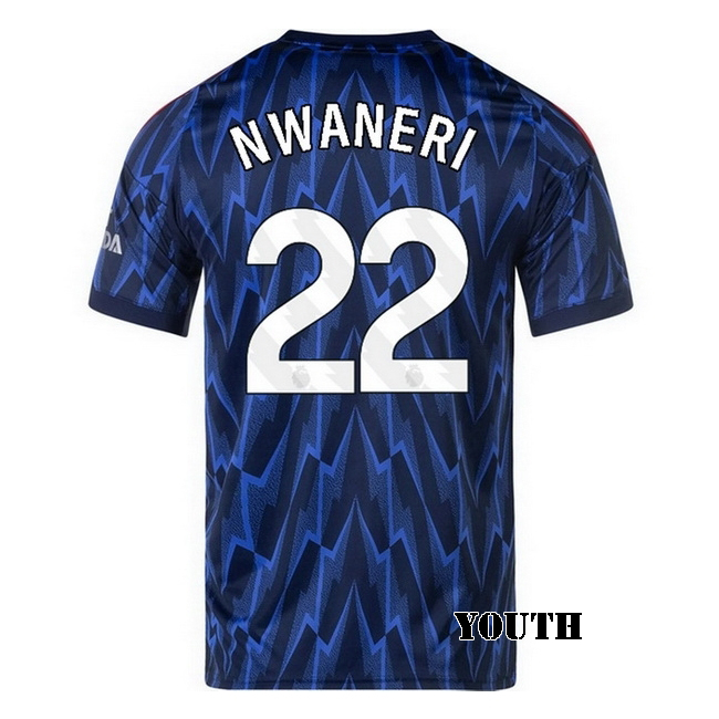 2025/26 Ethan Nwaneri #22 Away Youth Soccer Jersey