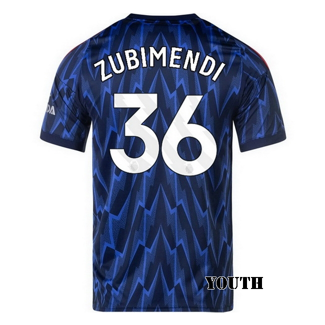 2025/26 Martin Zubimendi #36 Away Youth Soccer Jersey