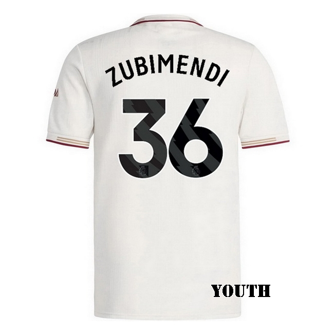 2025/26 Martin Zubimendi #36 Third Youth Soccer Jersey