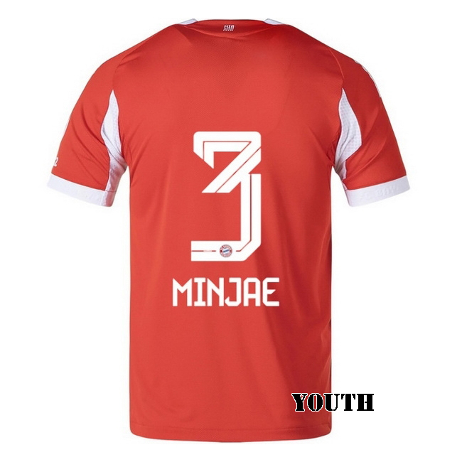 2025/26 Min-jae Kim #3 Home Youth Soccer Jersey