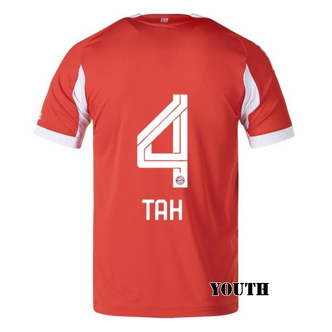 2025/26 Jonathan Tah #4 Home Youth Soccer Jersey
