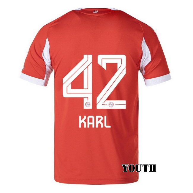 2025/26 Lennart Karl #42 Home Youth Soccer Jersey