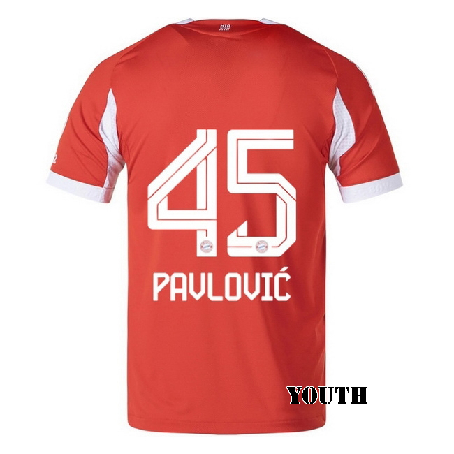 2025/26 Aleksandar Pavlovic #45 Home Youth Soccer Jersey