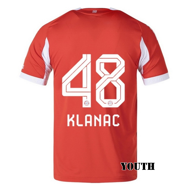 2025/26 Leon Klanac #48 Home Youth Soccer Jersey