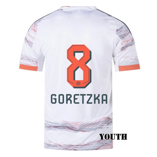 2025/26 Leon Goretzka #8 Away Youth Soccer Jersey