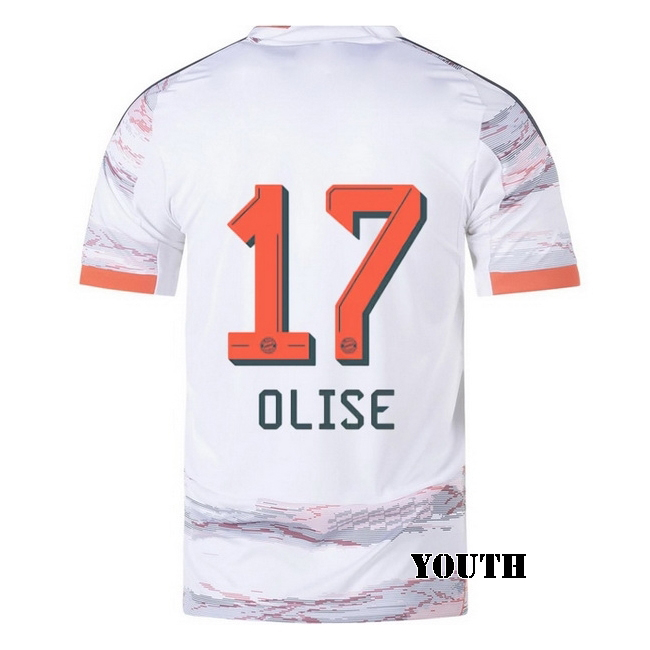 2025/26 Michael Olise #17 Away Youth Soccer Jersey