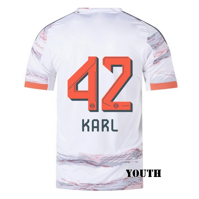 2025/26 Lennart Karl #42 Away Youth Soccer Jersey