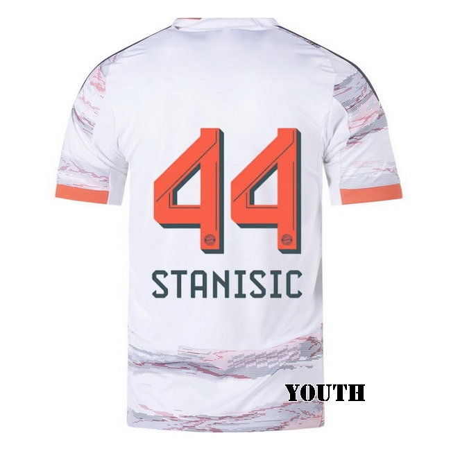 2025/26 Josip Stanisic #44 Away Youth Soccer Jersey