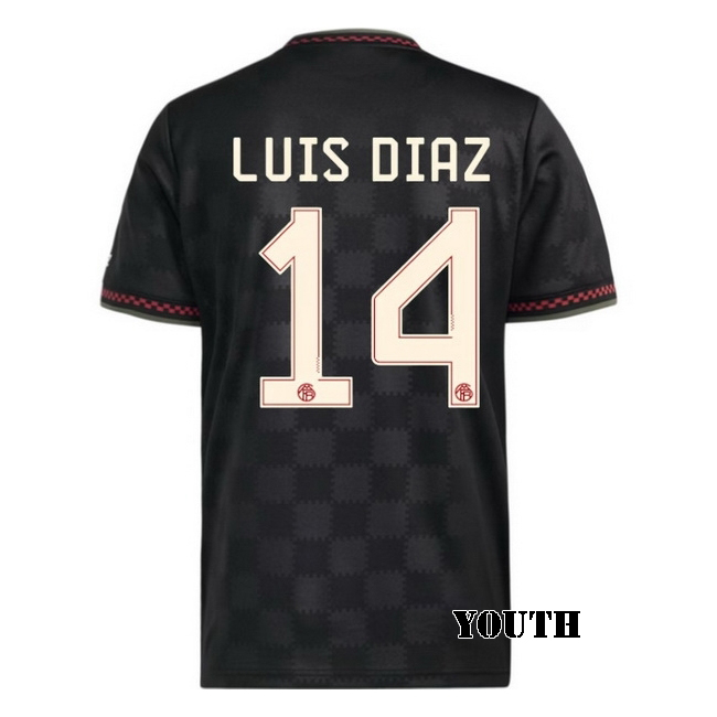 2025/26 Luis Diaz #14 Third Youth Soccer Jersey