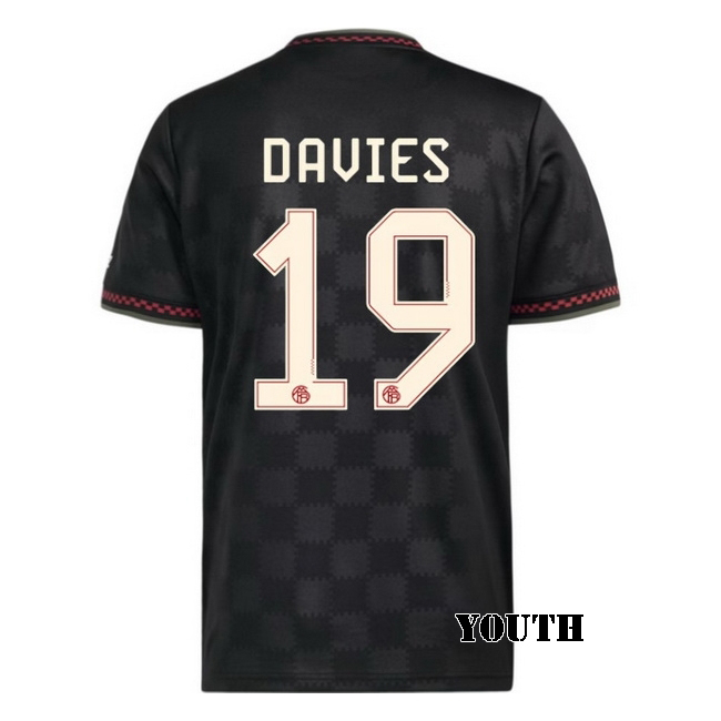 2025/26 Alphonso Davies #19 Third Youth Soccer Jersey