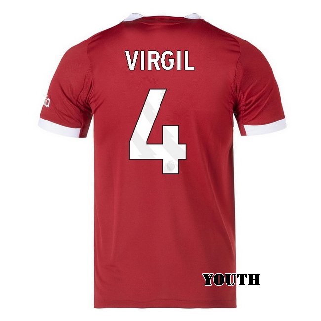 2025/26 Virgil van Dijk #4 Home Youth Soccer Jersey
