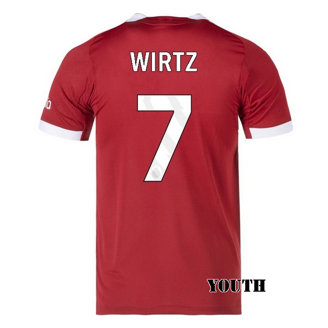 2025/26 Florian Wirtz #7 Home Youth Soccer Jersey