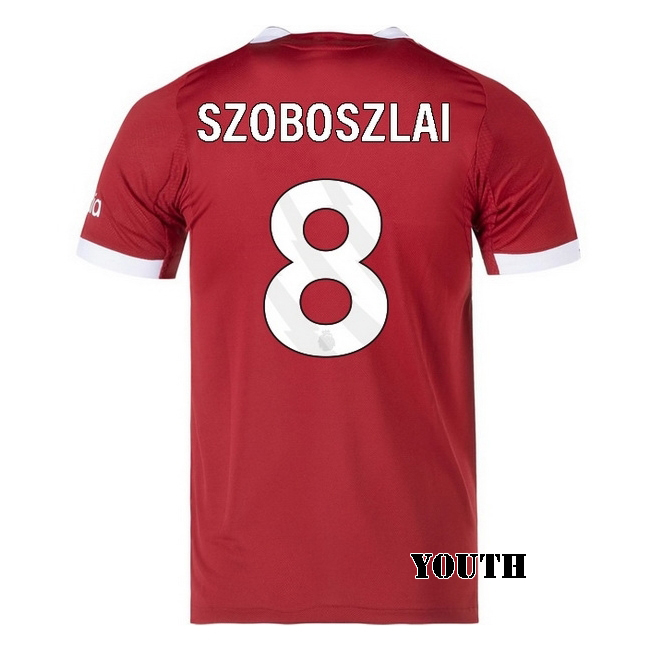 2025/26 Dominik Szoboszlai #8 Home Youth Soccer Jersey