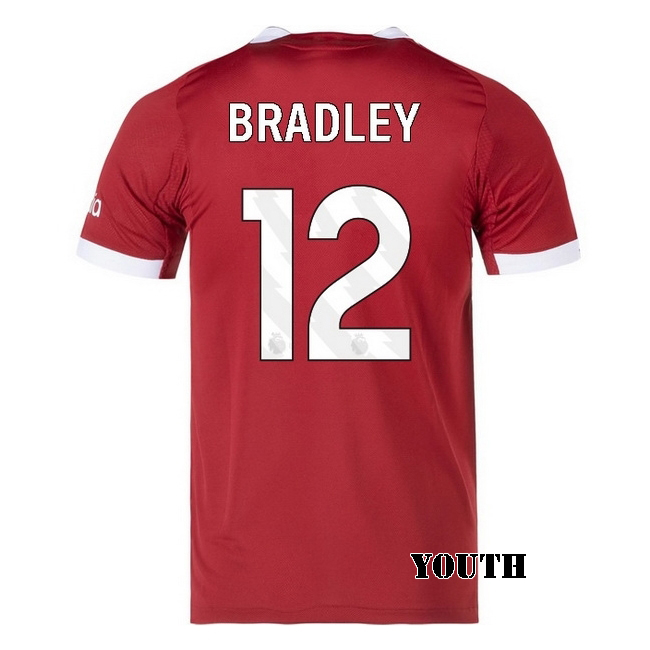 2025/26 Conor Bradley #12 Home Youth Soccer Jersey
