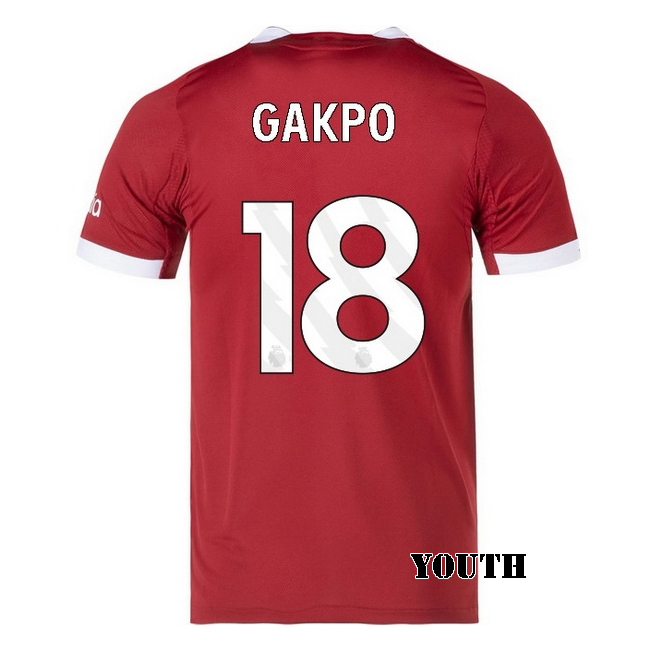 2025/26 Cody Gakpo #18 Home Youth Soccer Jersey
