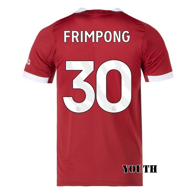 2025/26 Jeremie Frimpong #30 Home Youth Soccer Jersey