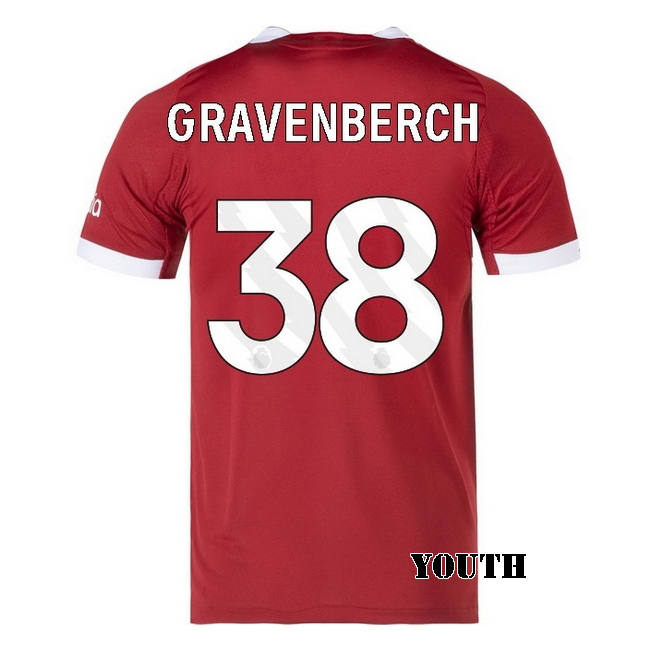 2025/26 Ryan Gravenberch #38 Home Youth Soccer Jersey