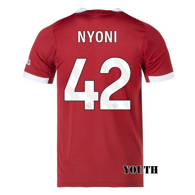 2025/26 Trey Nyoni #42 Home Youth Soccer Jersey