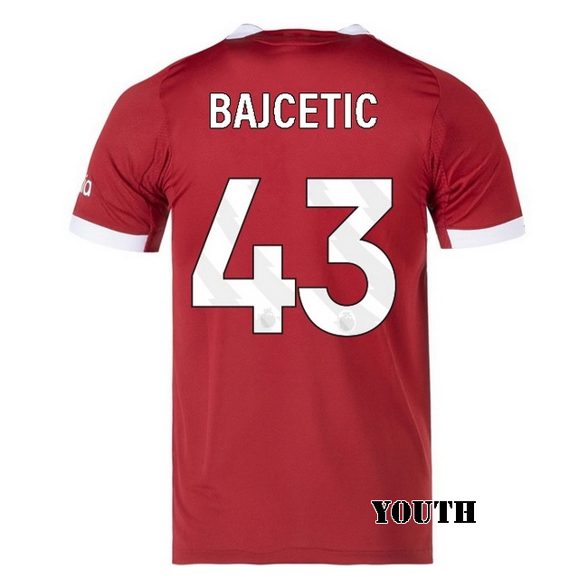 2025/26 Stefan Bajcetic #43 Home Youth Soccer Jersey