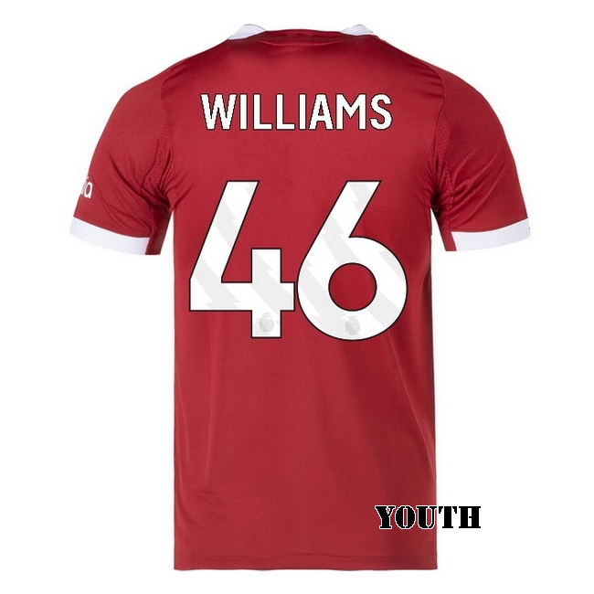 2025/26 Rhys Williams #46 Home Youth Soccer Jersey