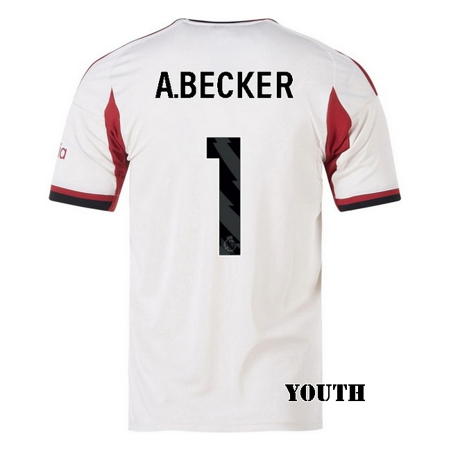2025/26 Alisson Becker #1 Away Youth Soccer Jersey