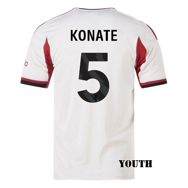 2025/26 Ibrahima Konate #5 Away Youth Soccer Jersey