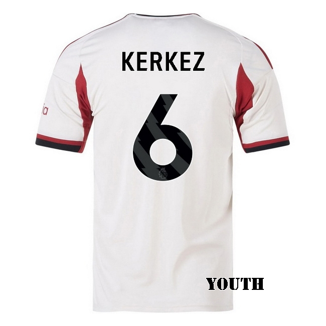 2025/26 Milos Kerkez #6 Away Youth Soccer Jersey