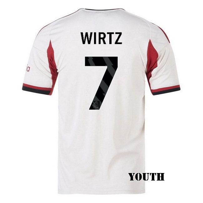 2025/26 Florian Wirtz #7 Away Youth Soccer Jersey