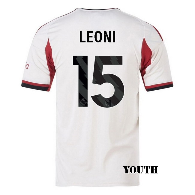 2025/26 Giovanni Leoni #15 Away Youth Soccer Jersey